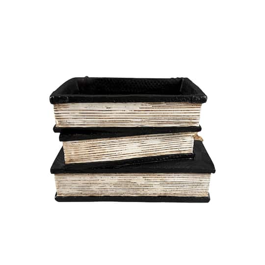 8" Black & White Stacked Spell Books Pot by Ashland®